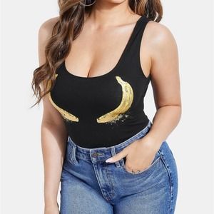GUESS Twin Bananas Bodysuit Size XS